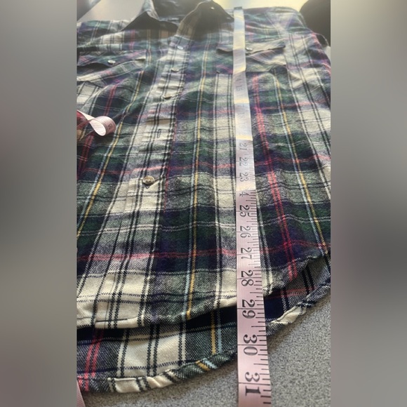 Vintage Eatons Birkdale Blue Plaid Shirt Size Small - Picture 10 of 12